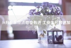 10月广东经济稳中有进 工业生产增速加快
