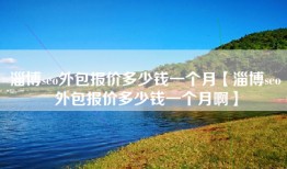 淄博seo外包报价多少钱一个月【淄博seo外包报价多少钱一个月啊】